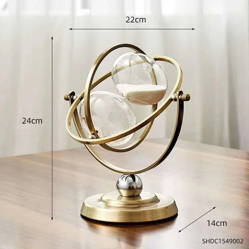 European Style Luxury White Sand Rotating Hourglass - Julia M LifeStyles