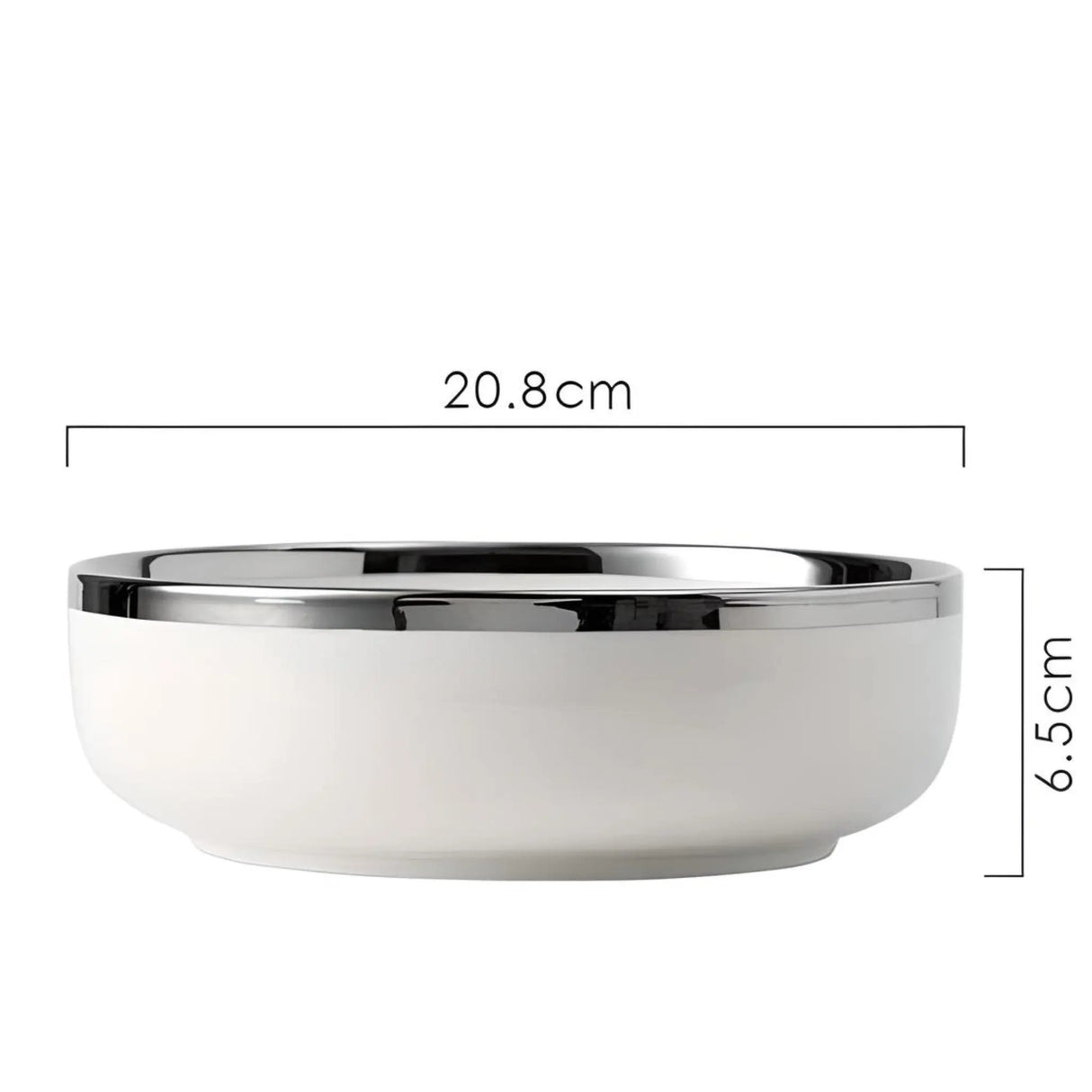 Elegant Silver-Edged Ceramic Dinner Set - Julia M LifeStyles