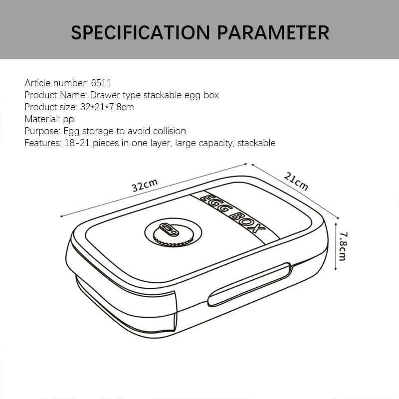 Drawer Type Egg Storage Box - Keep Your Food Fresh and Organized with Ease - Julia M LifeStyles