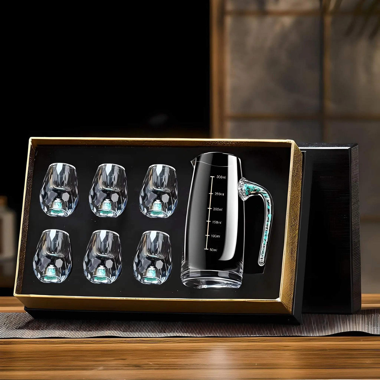 Crystal Elegance white wine glass set with gold accents and crystal clarity