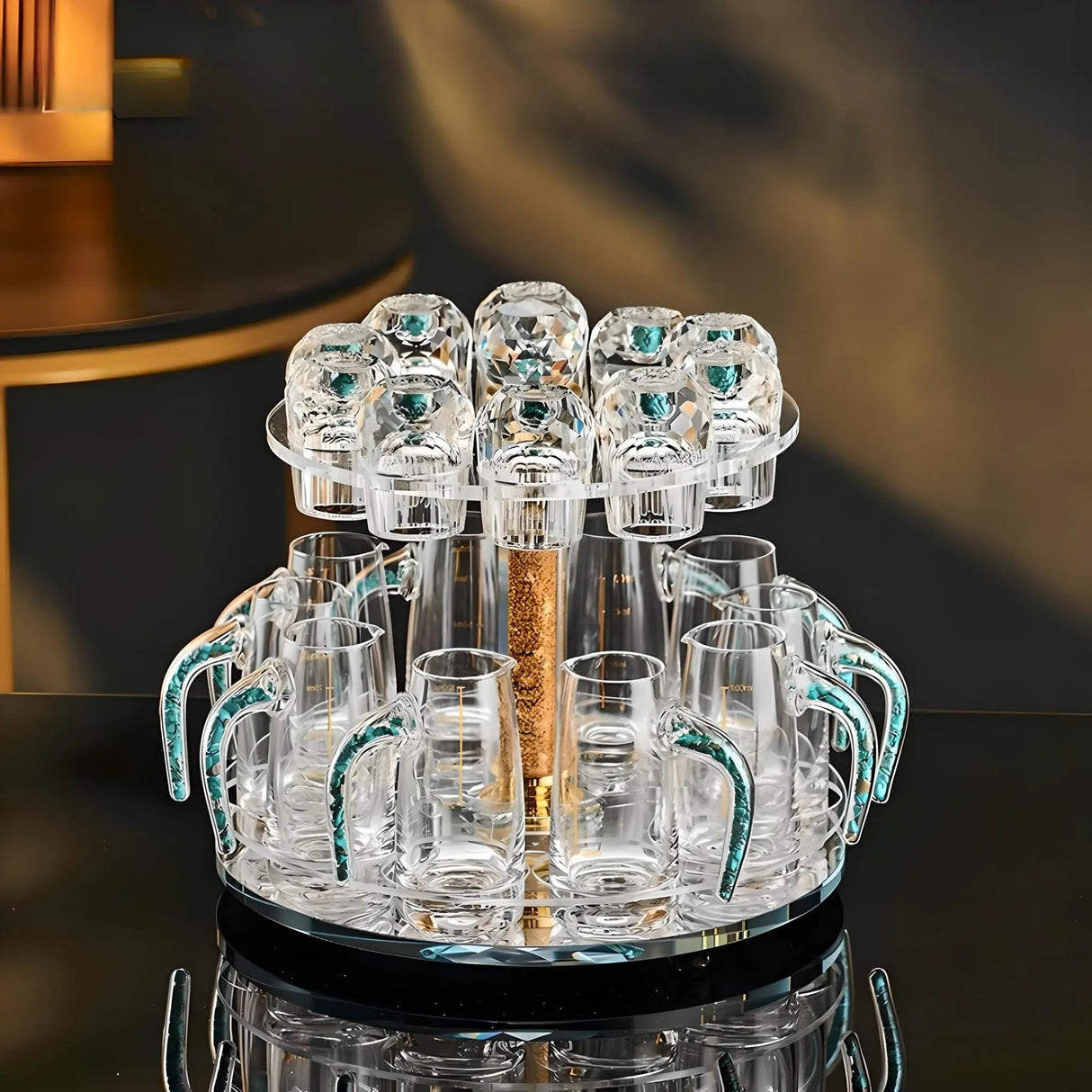 Crystal Elegance: 10-Piece White Wine Glass Set with Gold Accents - Julia M LifeStyles
