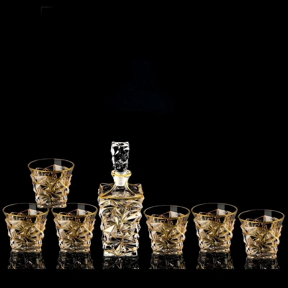 Gold-Lined Crystal Whisky & Wine Glass Set - Julia M LifeStyles