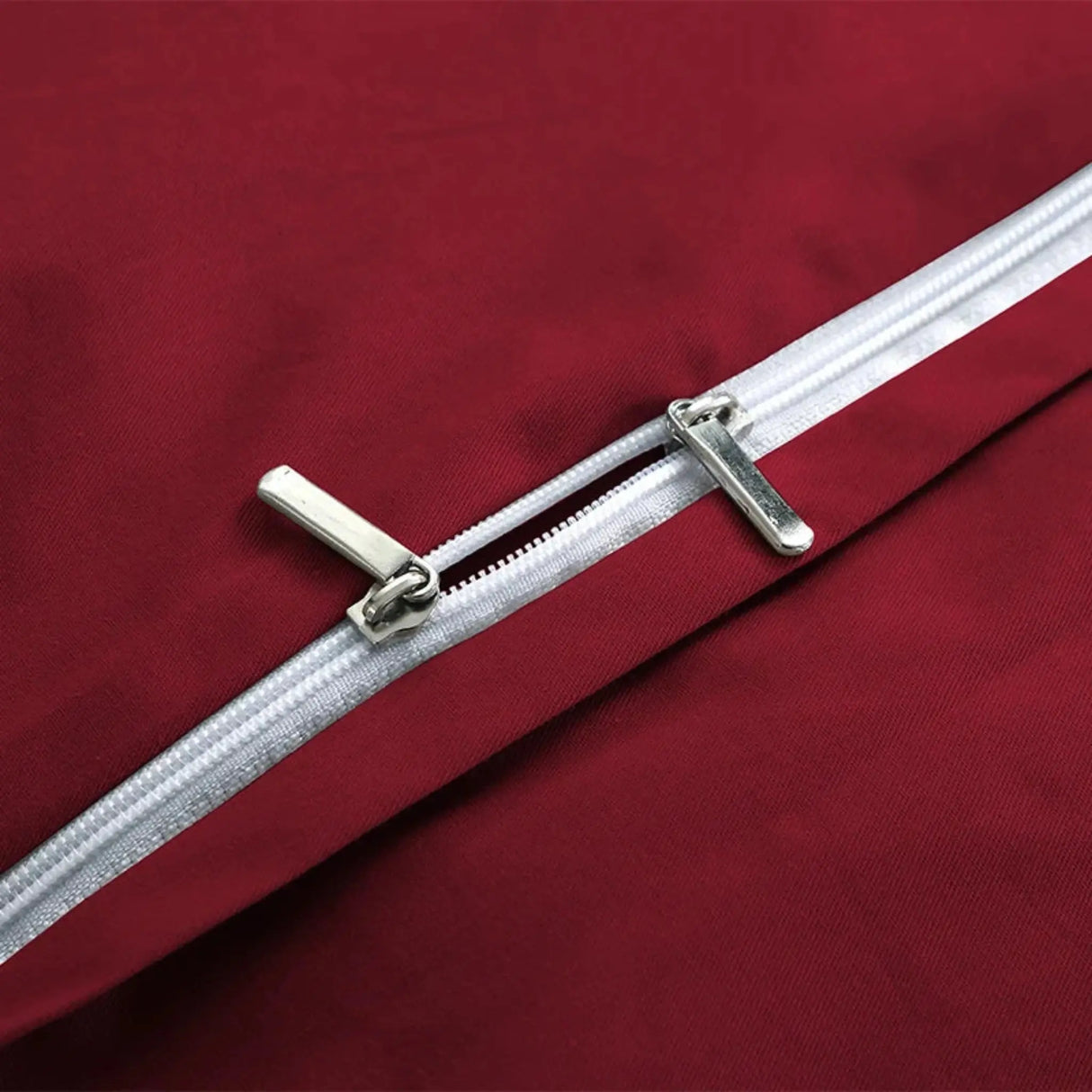 Luxury Wine Red Tencel Cotton Bedding Set with Duvet Cover and Pillowcases - Julia M LifeStyles