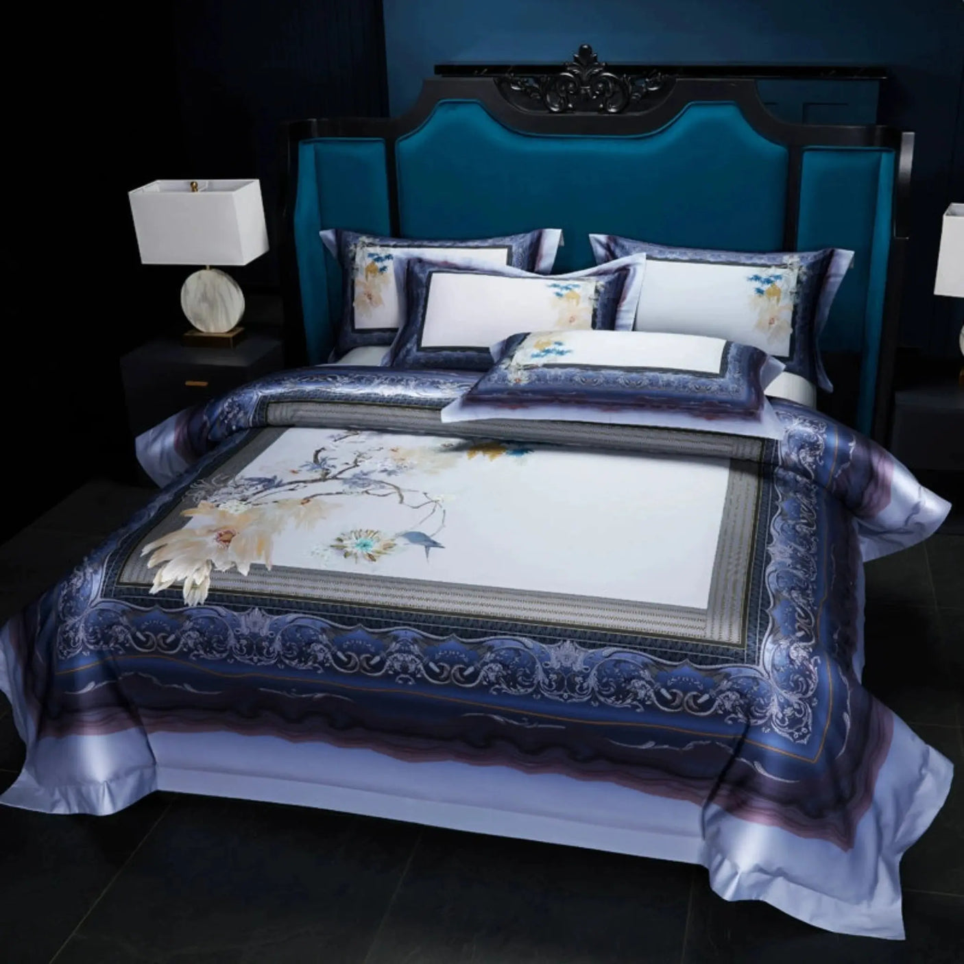 Luxurious 1000TC Egyptian Cotton Bohemian Duvet Cover Set - 4 Pieces - Julia M LifeStyles