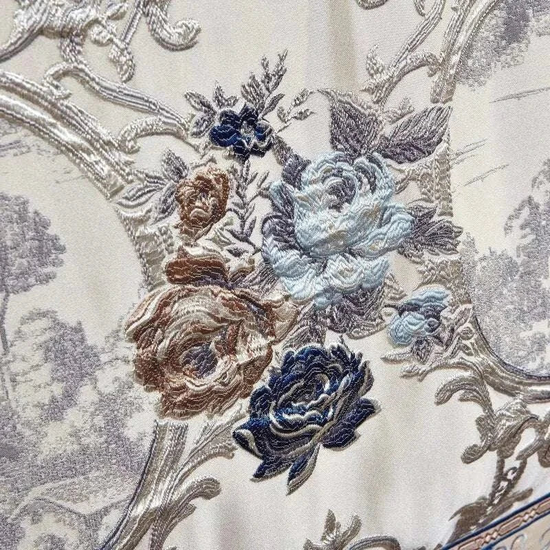 4/6/10Pcs Luxury Royal US Queen King size Bedding Set Stain Jacquard King/Queen Size Bed set Cotton Bed Spread Duvet Cover set - Julia M LifeStyles