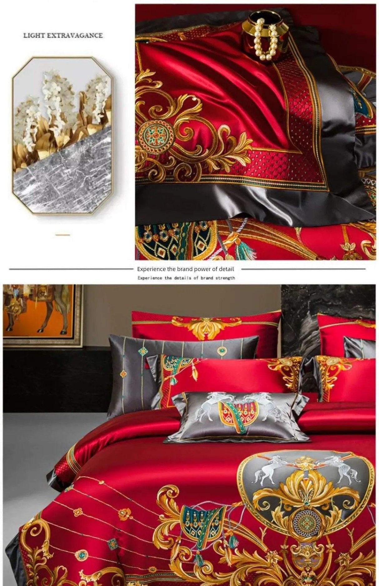 European embroidery palace style silk cotton bedspread set for 1.8M bed showcasing elegant embroidery and luxurious design