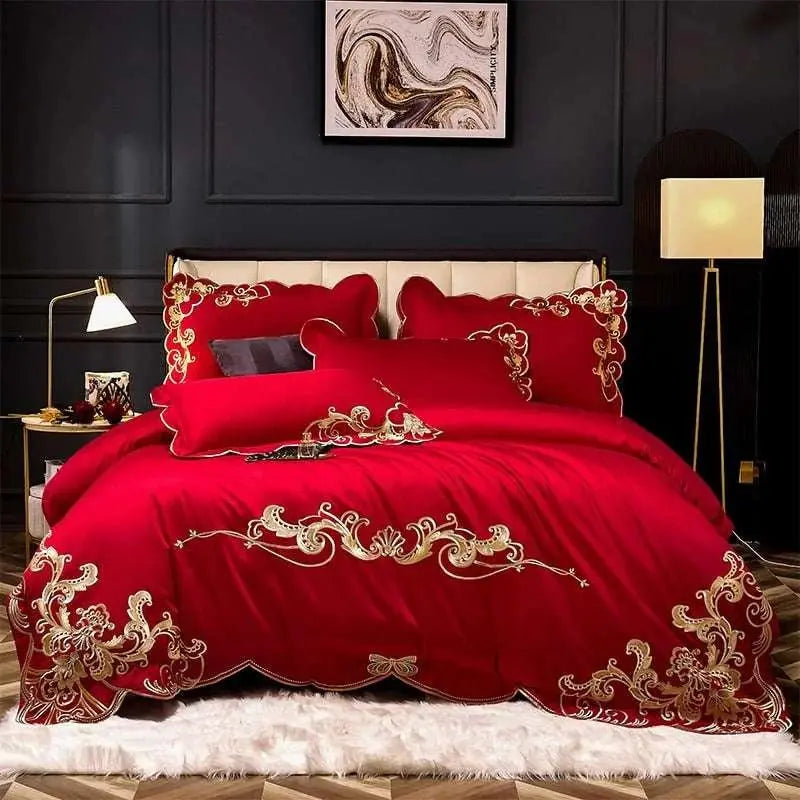 Geometric Cotton Duvet Cover Set - 1000TC Fabric - Julia M LifeStyles