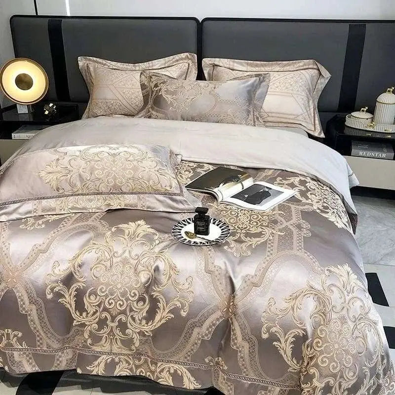 Jacquard Duvet Cover Set - Comfort and Breathability | All Seasons - Julia M LifeStyles