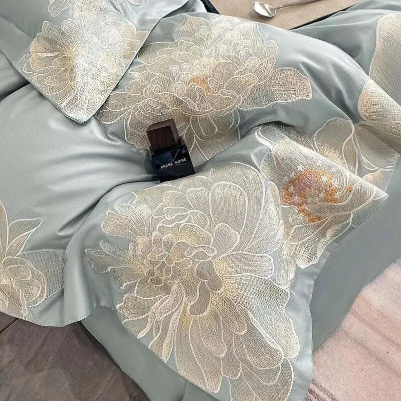 Egyptian cotton Floral embroidery | King Queen - Julia M LifeStyles