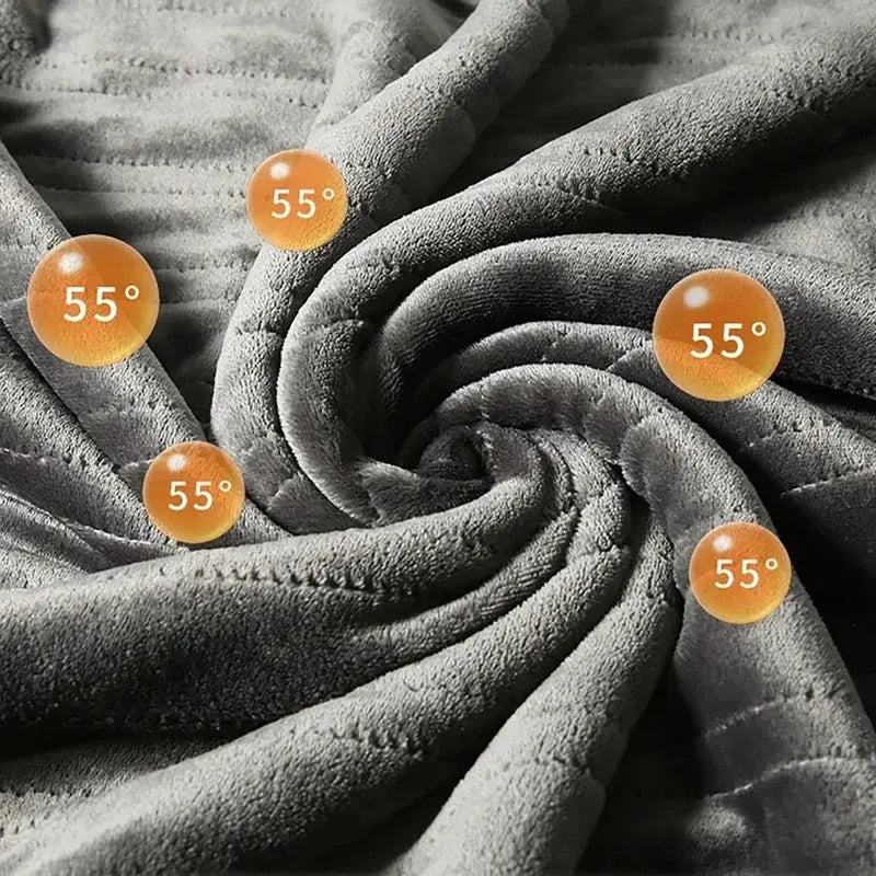 Flannel & Sheepskin Electric Blanket with 9 Heat Settings and Auto Shut-Off - Julia M LifeStyles