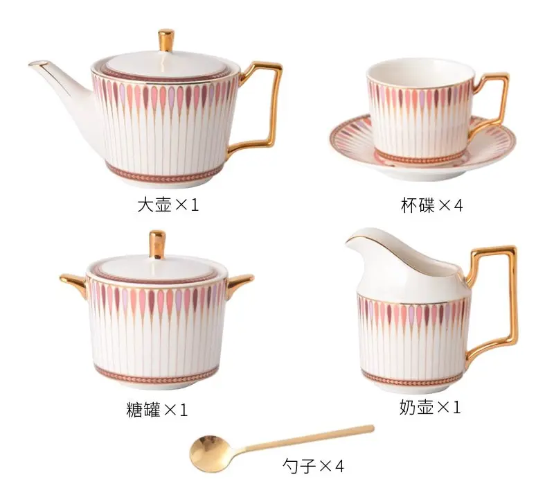 Luxury European-Style Bone China Tea Set for Six - Julia M LifeStyles