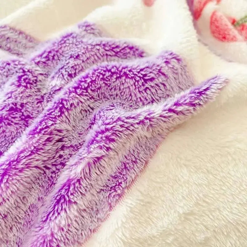 Warm Heart Flannel Fleece Duvet Cover Set - Julia M LifeStyles