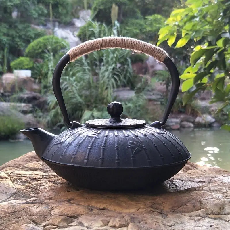 Southern Iron Handmade Japanese-Style Cast Iron Teapot - Retro Design - Julia M LifeStyles