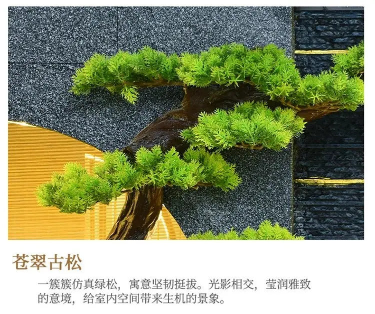 Water Curtain Wall Flowing Water Ornaments Humidified Rockery House Modern Hallway Screen Fish Pond Hotel Creative Front Desk Wall Fountain - Julia M LifeStyles