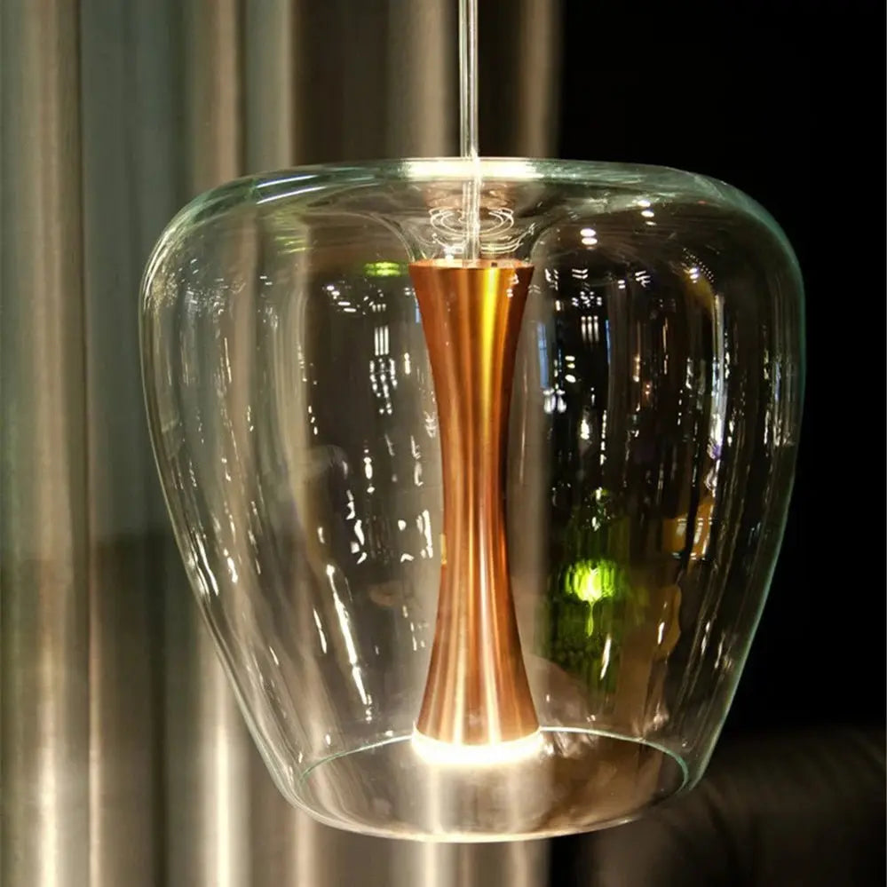 Modern Glass LED Pendant Lights Clear Hanging Lamp - Julia M LifeStyles