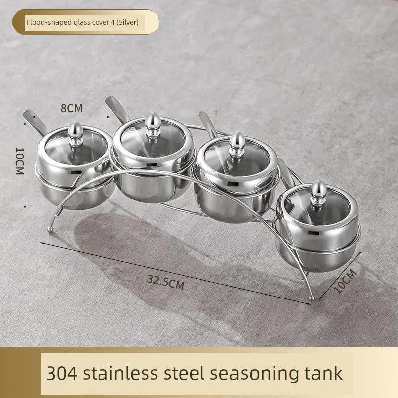 Kitchen Combination Home Seasoning Can Stainless Steel - Julia M LifeStyles