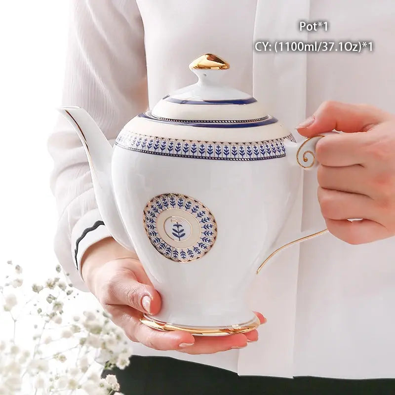 Vintage Bone China Tea Pot British Ceramic Teapot Europe Porcelain Coffee Pot Cafe Drinkware Advanced Teaware Drop Shipping - Julia M LifeStyles