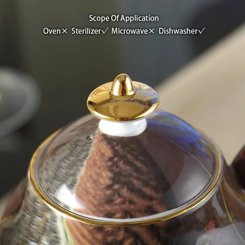 Vintage Bone China Tea Pot British Ceramic Teapot Europe Porcelain Coffee Pot Cafe Drinkware Advanced Teaware Drop Shipping - Julia M LifeStyles