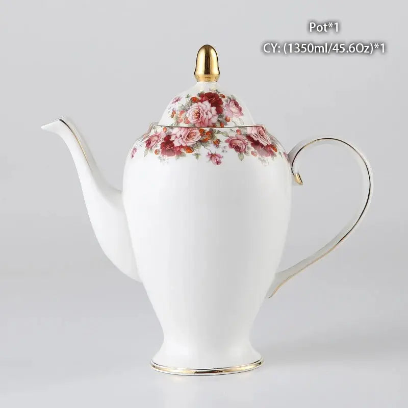 Vintage Bone China Tea Pot British Ceramic Teapot Europe Porcelain Coffee Pot Cafe Drinkware Advanced Teaware Drop Shipping - Julia M LifeStyles