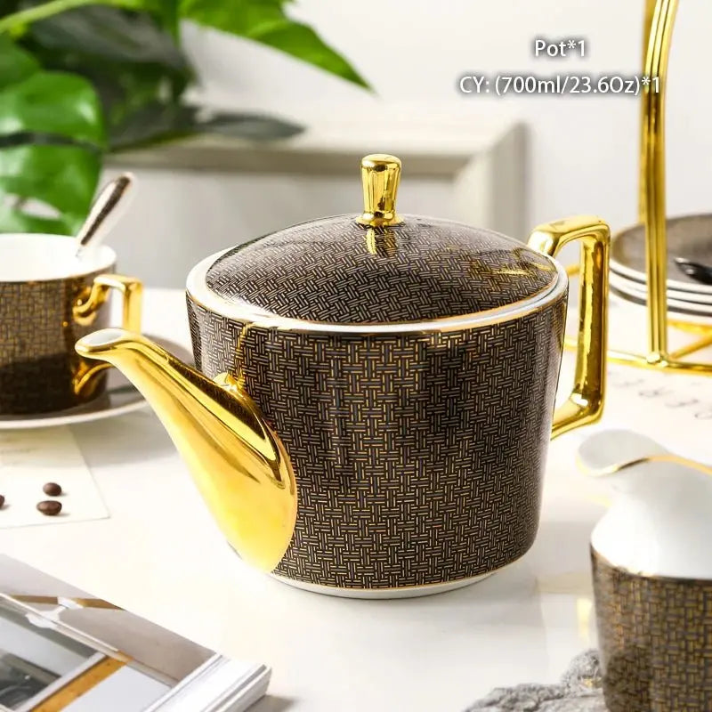 Vintage Bone China Tea Pot British Ceramic Teapot Europe Porcelain Coffee Pot Cafe Drinkware Advanced Teaware Drop Shipping - Julia M LifeStyles