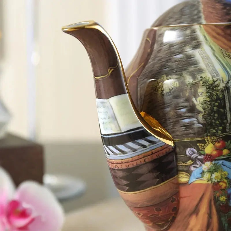 Vintage Bone China Tea Pot British Ceramic Teapot Europe Porcelain Coffee Pot Cafe Drinkware Advanced Teaware Drop Shipping - Julia M LifeStyles