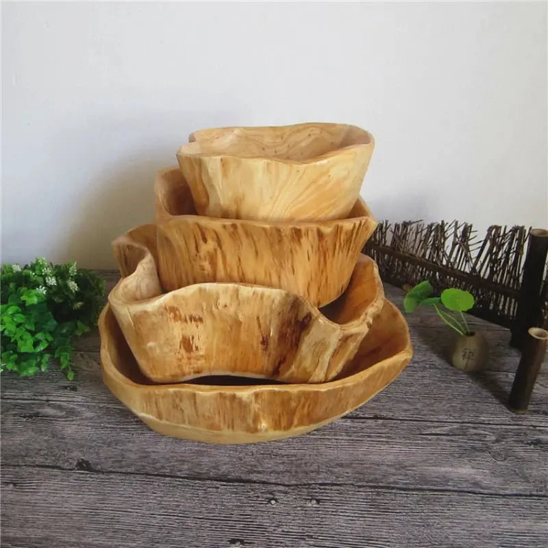 Natural Wood Fruit Tray: Handcrafted Irregular Snack & Candy Plate đ - Julia M LifeStyles