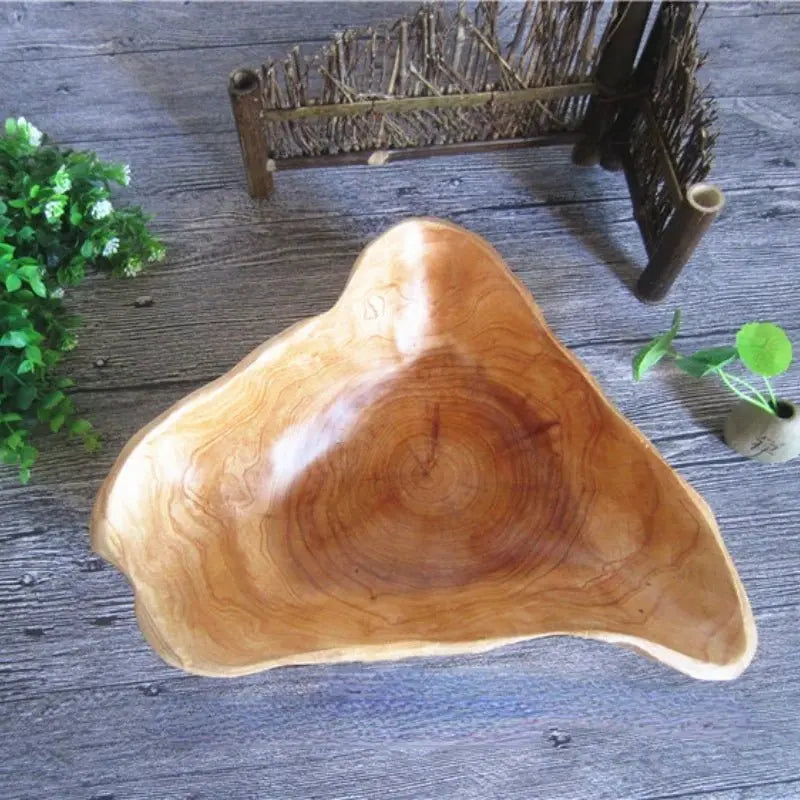 Natural Wood Fruit Tray: Handcrafted Irregular Snack & Candy Plate đ - Julia M LifeStyles
