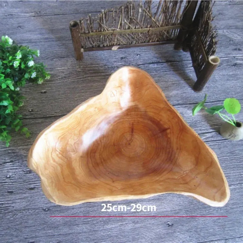 Natural Wood Fruit Tray: Handcrafted Irregular Snack & Candy Plate đ - Julia M LifeStyles