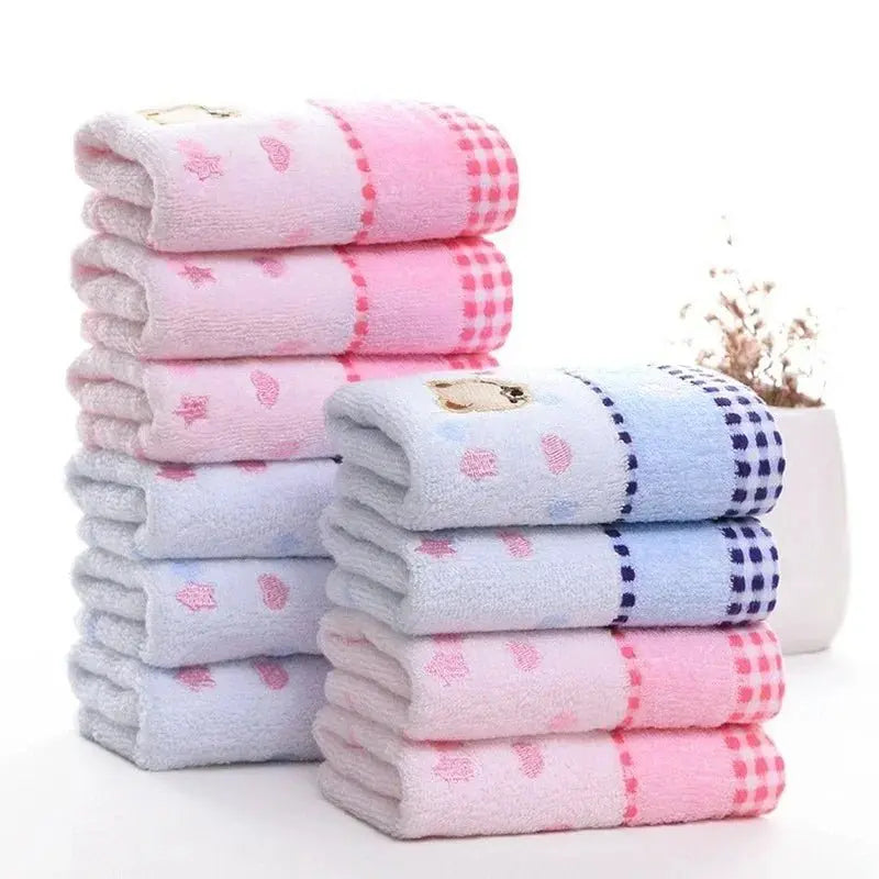 Cute Cartoon Bear Jacquard Cotton Face Towels - 2pcs Set - Julia M LifeStyles