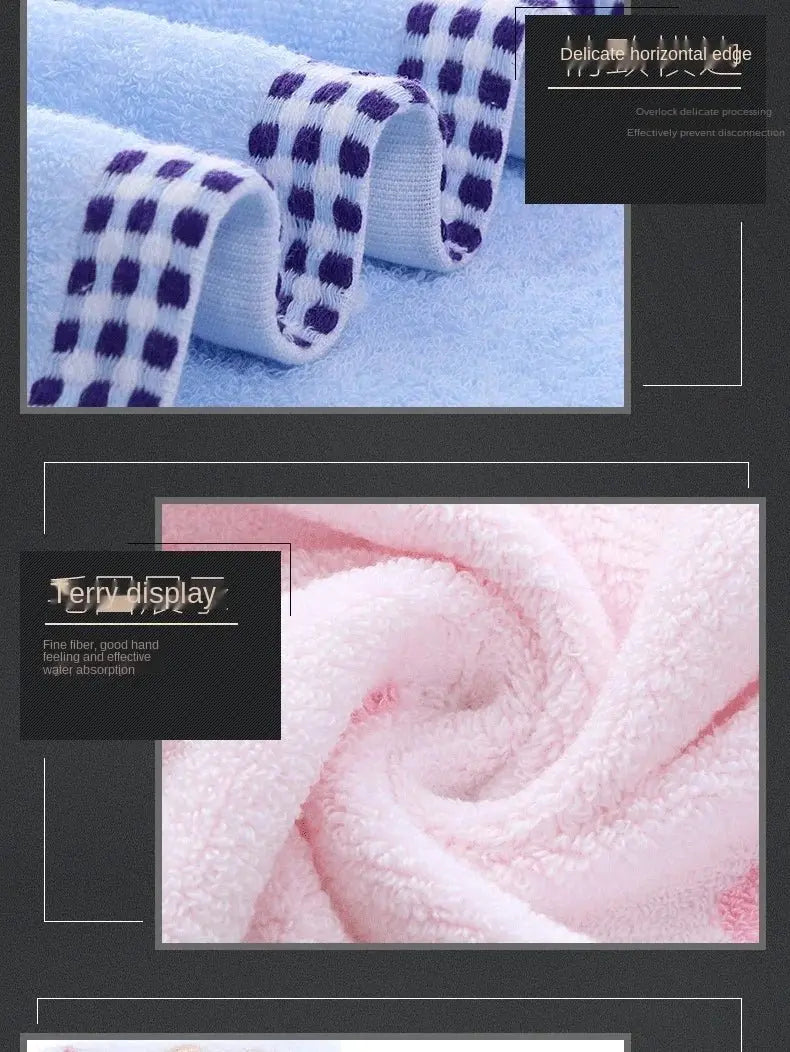 Cute Cartoon Bear Jacquard Cotton Face Towels - 2pcs Set - Julia M LifeStyles