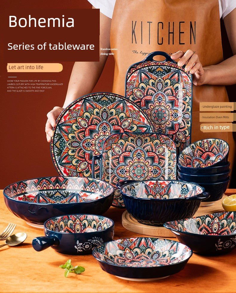 Tableware For Home Japanese Style Binaural Noodle Bowl Dish Ceramic - Julia M LifeStyles