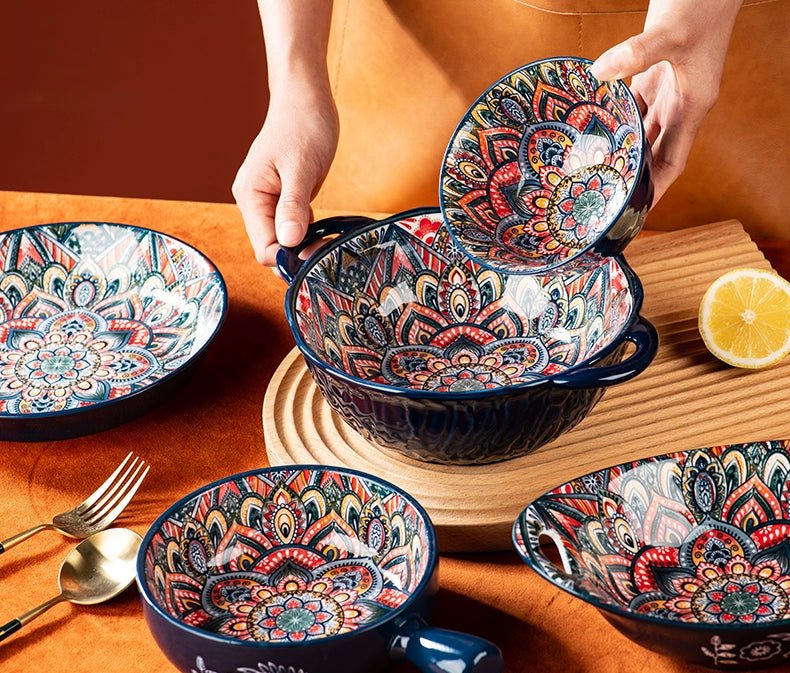 Tableware For Home Japanese Style Binaural Noodle Bowl Dish Ceramic - Julia M LifeStyles