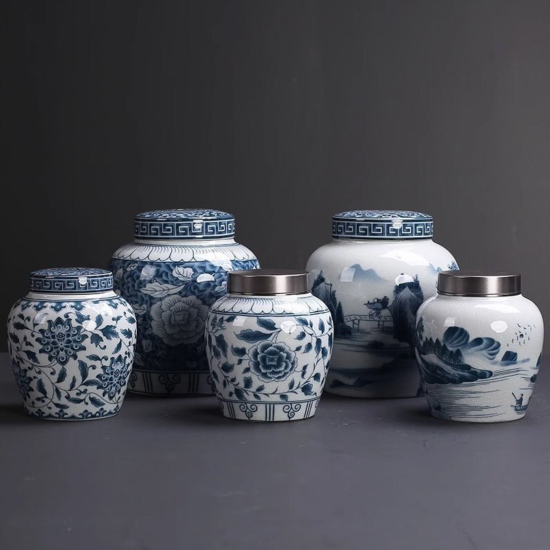 Tea Jar Porcelain Sealed - Julia M LifeStyles