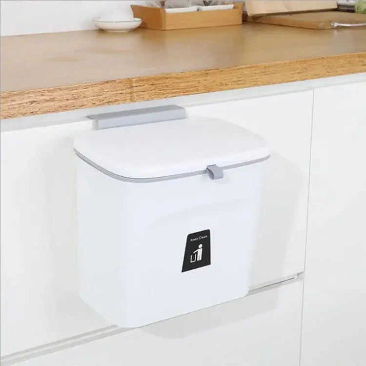 Space-Saving Wall-Mounted Kitchen Trash Bin Kitchen Trash Can Julia M Home & Kitchen