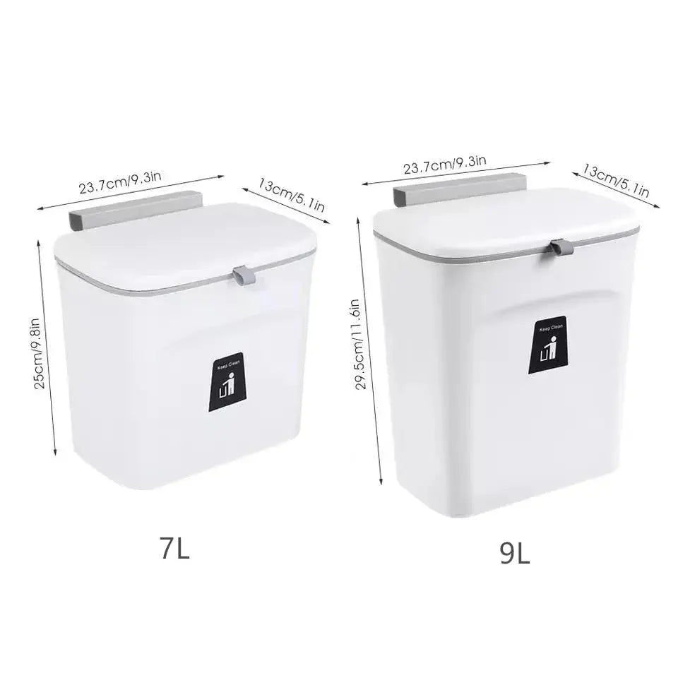 Space-Saving Wall-Mounted Kitchen Trash Bin Kitchen Trash Can Julia M Home & Kitchen