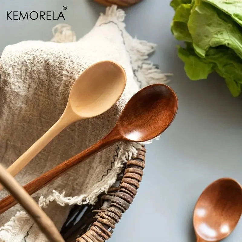 4PCS Korean Style Wooden Soup Tableware 🥄 - Julia M LifeStyles