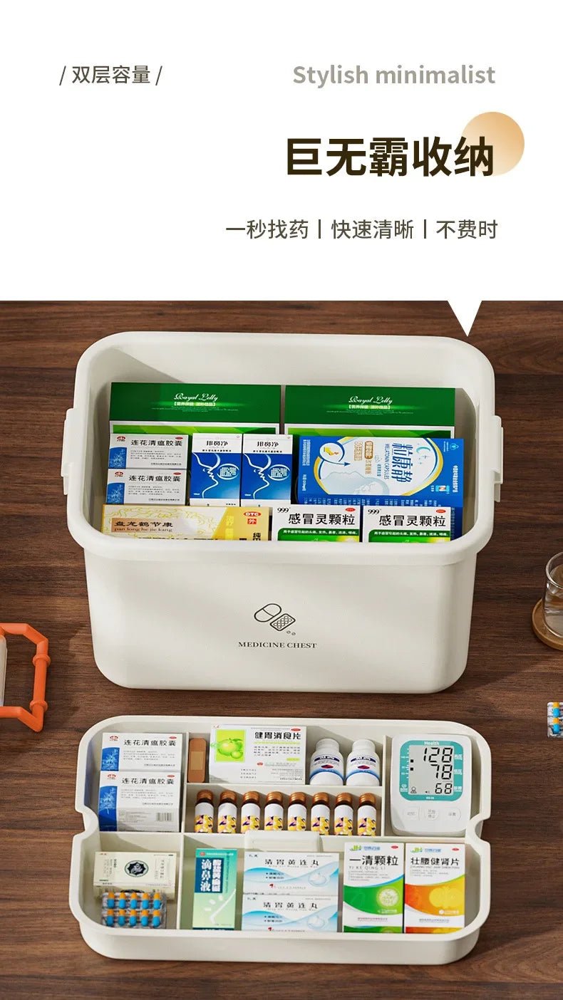 Large Capacity Medicine Box Portable Home First Aid Medical Kit Family Emergency Medicine Box with Multi-layer Drug Storage Case - Julia M LifeStyles