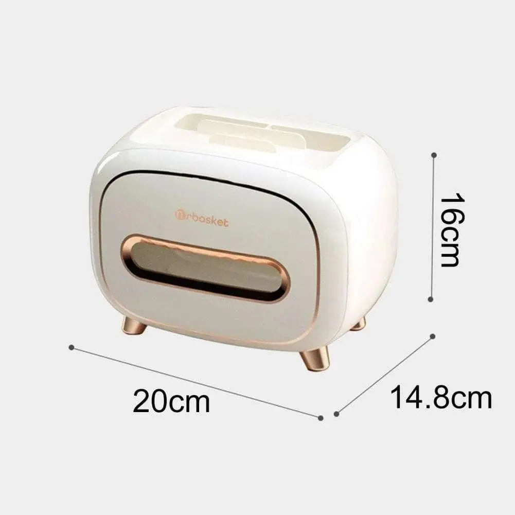 Waterproof Nordic Tissue Box with Remote Control Holder - Large Capacity - Julia M LifeStyles