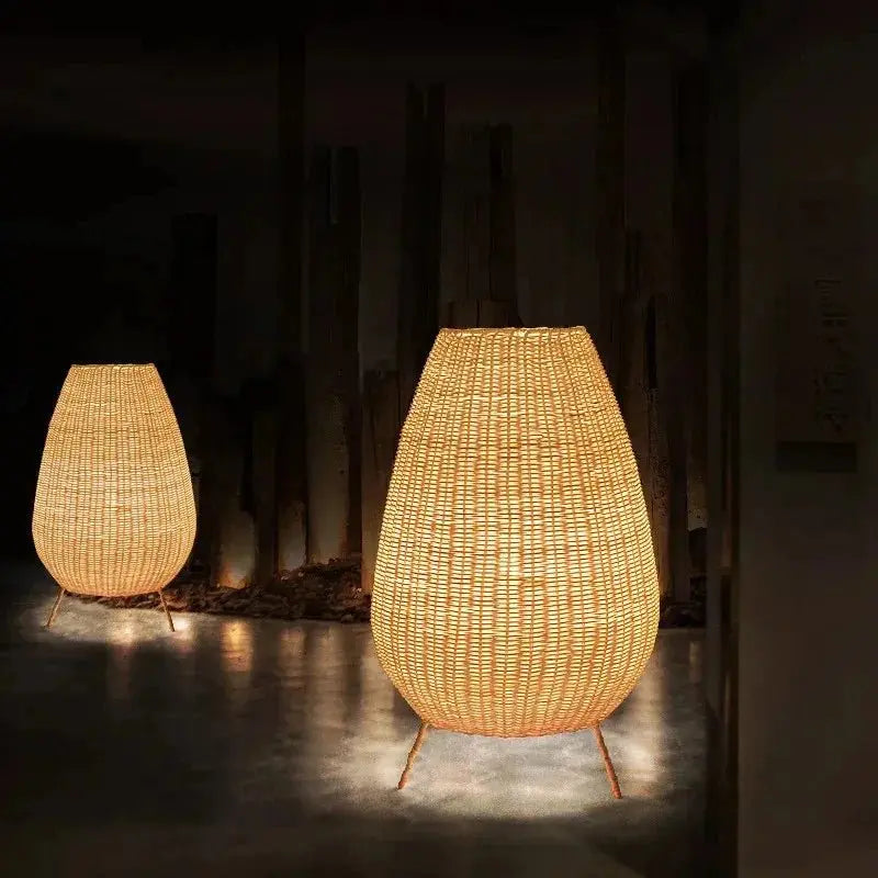 Julia M Luxe Rattan LED Floor Lamp - Julia M LifeStyles