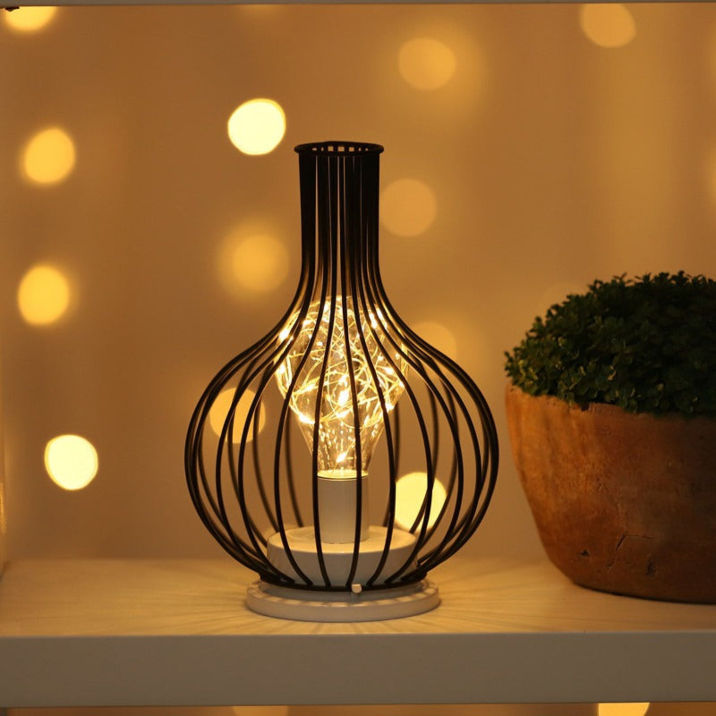 LED Iron Night Light - Red Wine Cup & Bottle Design Julia M Home & Kitchen