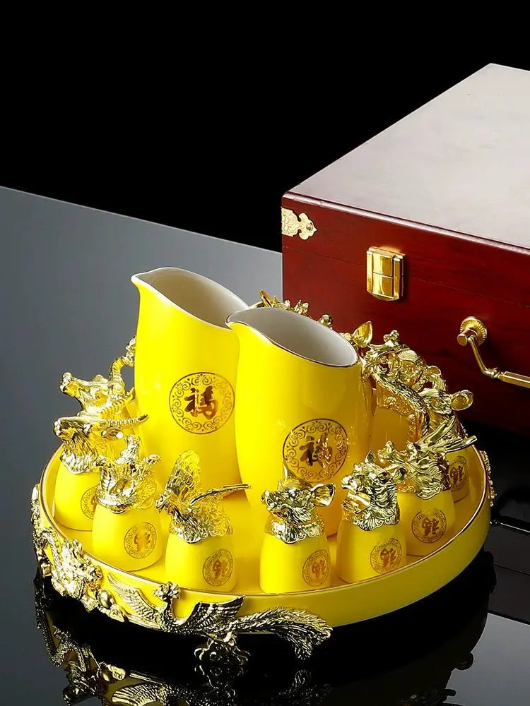 Luxury Zodiac Bone China Liquor Glass Set - Julia M LifeStyles