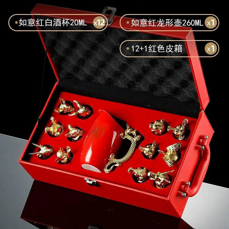 Luxury Zodiac Bone China Liquor Glass Set - Julia M LifeStyles