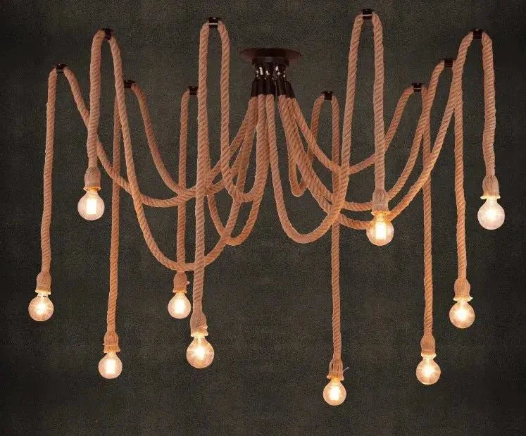 Loft Vintage Hemp Rope Pendant Lamp - Julia M LifeStyles