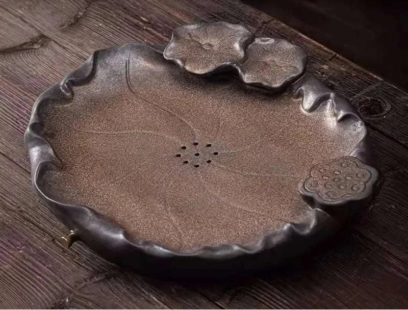 Gilt Lotus Tea Set & Tray 🍵 - Julia M LifeStyles