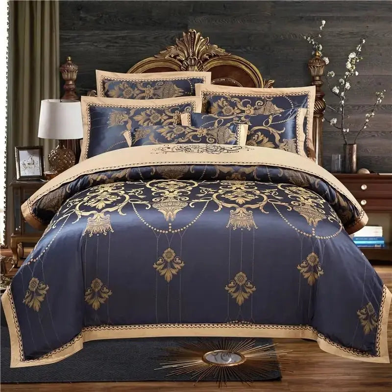Babson Luxury 4-Piece Jacquard Bedding Set in 100% Cotton - Julia M LifeStyles