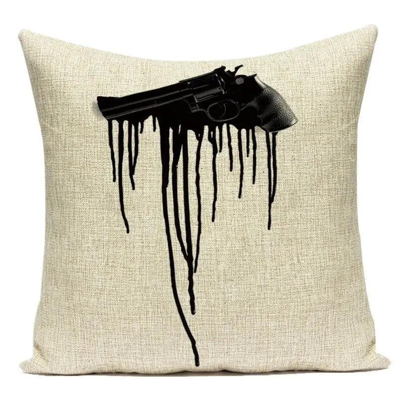 Motto Letters Printed Home Decor Cushion Covers Polyester Black White Pillow Cover Sofa Bed Car Decorative Pillow Case - Julia M LifeStyles