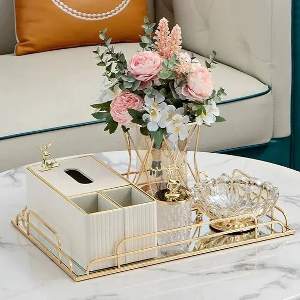 Elegant Multi-Functional Leather Tissue Box for Stylish Living Spaces - Julia M LifeStyles