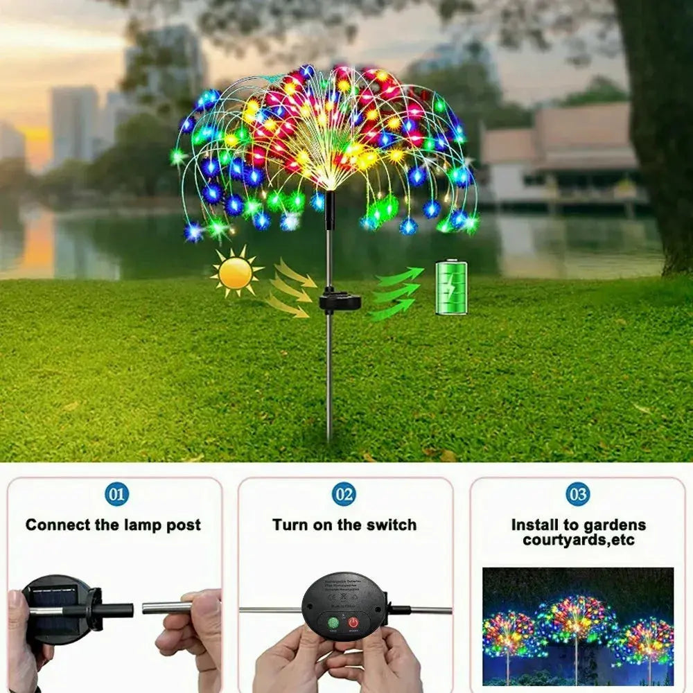 Solar Firework Fairy Lights: Illuminate Your Outdoor Space in Style Julia M Home & Kitchen