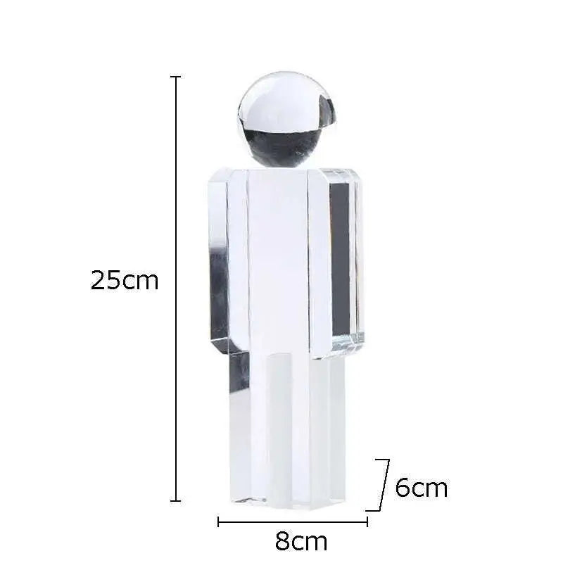 Minimalist Crystal Figure Sculpture - Julia M LifeStyles