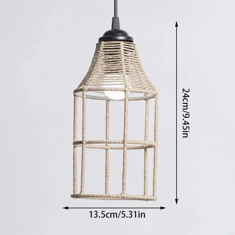 Rustic Rattan Pendant Lampshade for Cozy Lighting 🏡 - Julia M LifeStyles